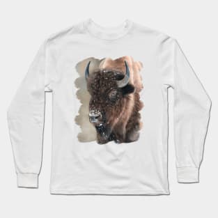 American Bison Portrait Long Sleeve T-Shirt